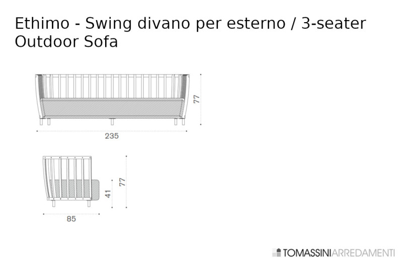 Divano per esterno Swing Ethimo - 5