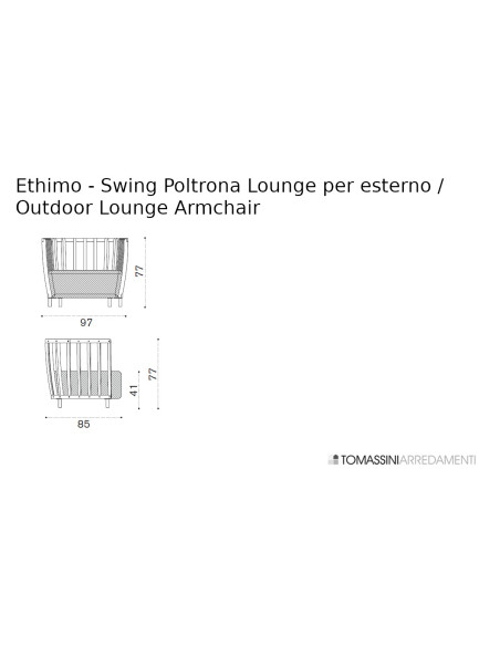 Swing Outdoor Lounge Armchair Ethimo - 6