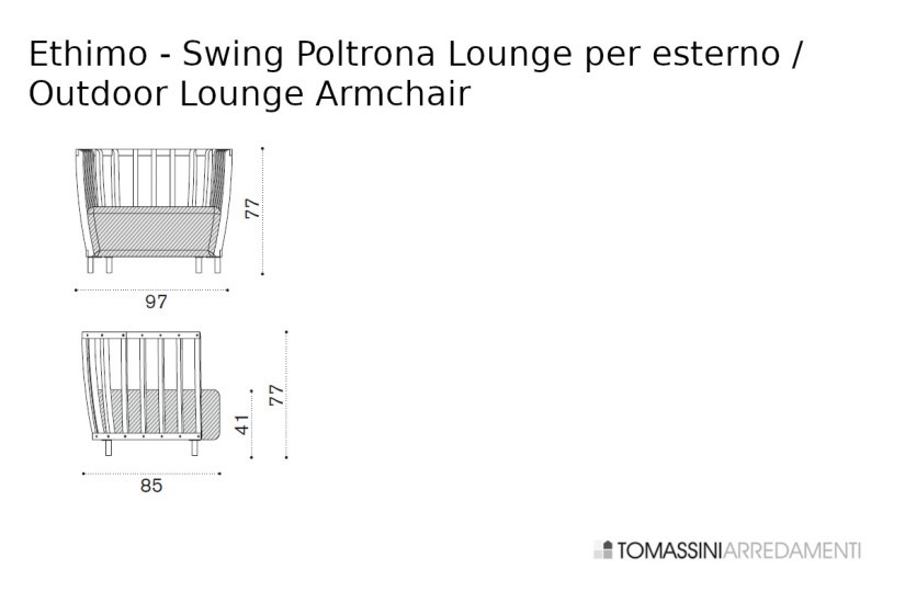 Fauteuil lounge d'extérieur Swing Ethimo - 6