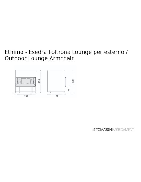 Esedra Outdoor Lounge Armchair Ethimo - 5