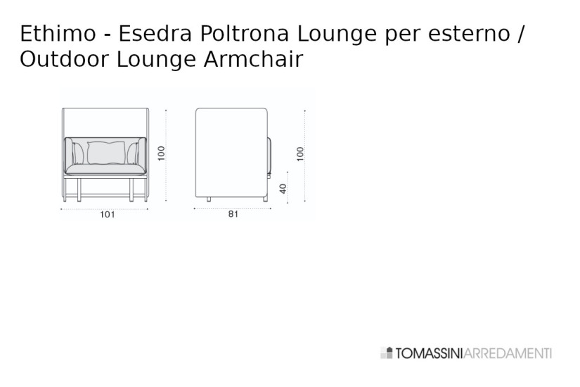 Fauteuil lounge d'extérieur Esedra Ethimo - 5