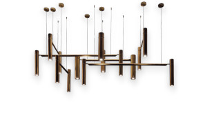 Lampada a sospensione Tubular Horizontal Henge - 1