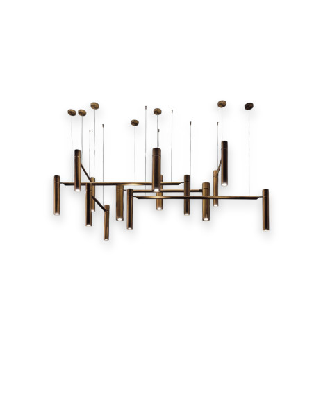 Lampe à Suspension Tubular Horizontal Henge - 1