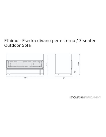 Esedra Outdoor Sofa Ethimo - 6