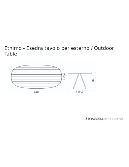 Tavolo per esterno Esedra Ethimo - 6