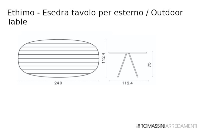 Esedra Outdoor Table Ethimo - 6