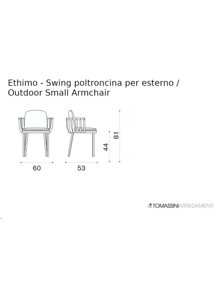 Poltroncina per esterno Swing Ethimo - 7