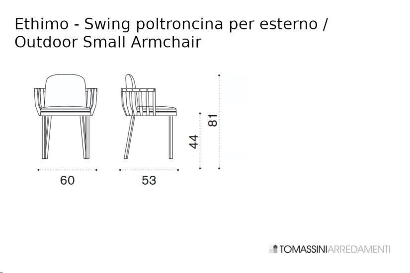 Poltroncina per esterno Swing Ethimo - 7