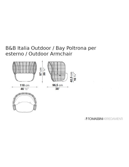 Fauteuil d'extérieur Bay B&B Italia Outdoor - 8