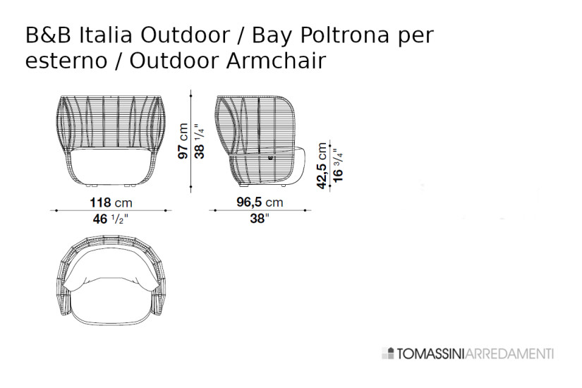 Fauteuil d'extérieur Bay B&B Italia Outdoor - 8