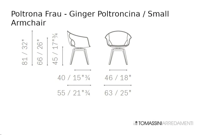 Ginger Small Armchair Poltrona Frau - 6
