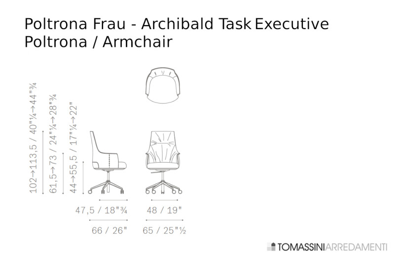 Fauteuil Archibald Task Executive bordeaux (Offre Expo) Poltrona Frau - 7