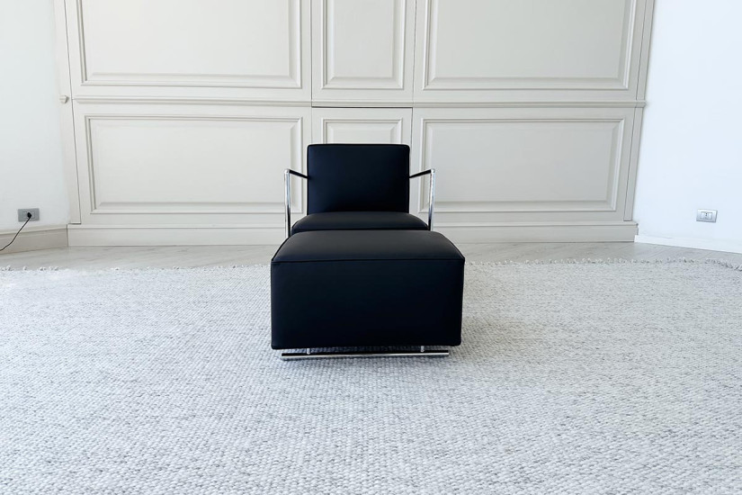 Fauteuil A.B.C. noir et pouf (Offre Expo) Flexform - 3