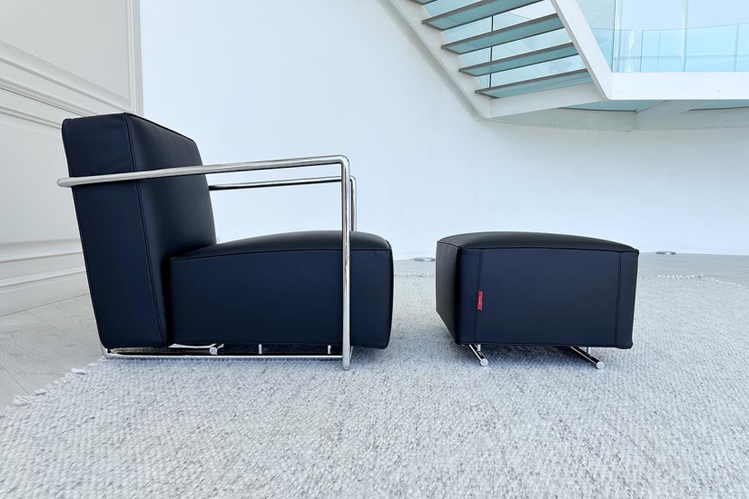 A.B.C. Black Armchair with Pouf (Expo Offer) Flexform - 5