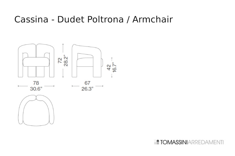 Dudet Light Blue Armchair (Expo Offer) Cassina - 8