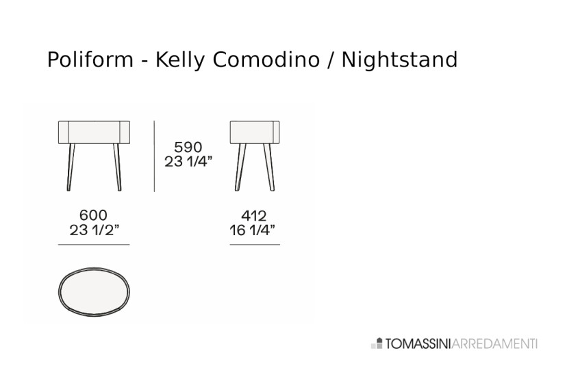 Table de nuit Kelly Poliform - 7