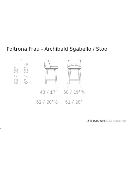 Archibald Stool Poltrona Frau - 7