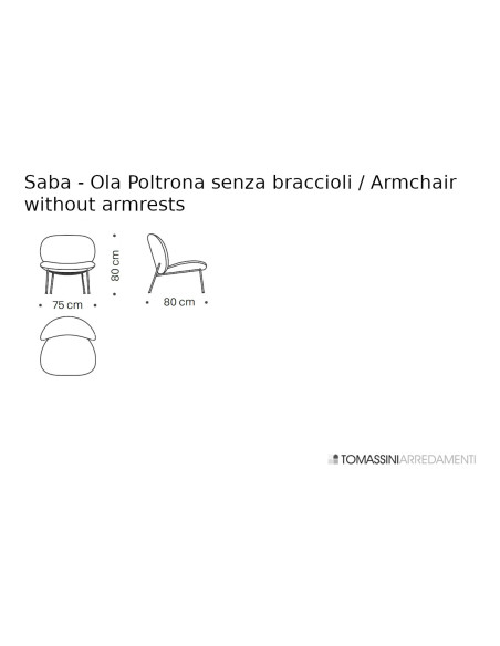 Ola Small Armchair Saba - 8