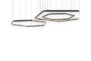 Suspension lamp Light Ring Horizontal Polygonal Henge - 1 2