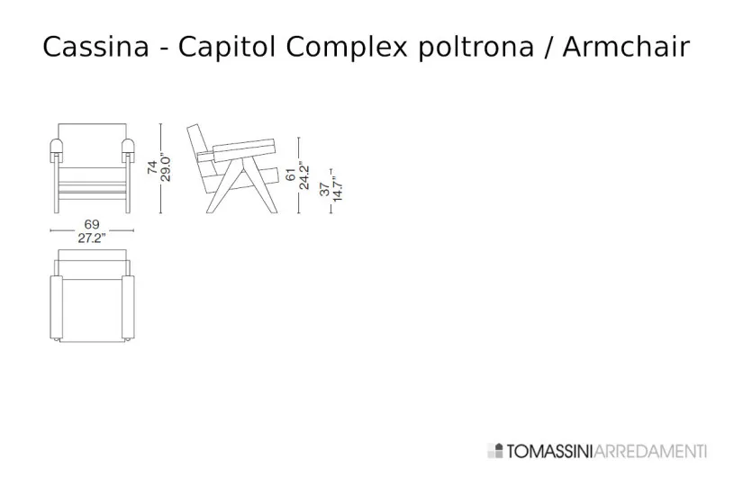 Capitol Complex Armchair Cassina - 5