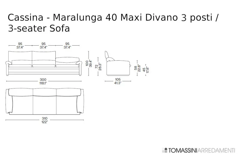 Maralunga 40 Maxi Sofa Cassina - 9