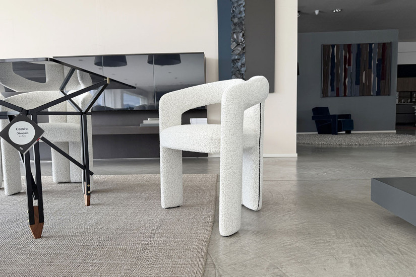 Chaise Dudet en tissu blanc (Offre Expo) Cassina - 1