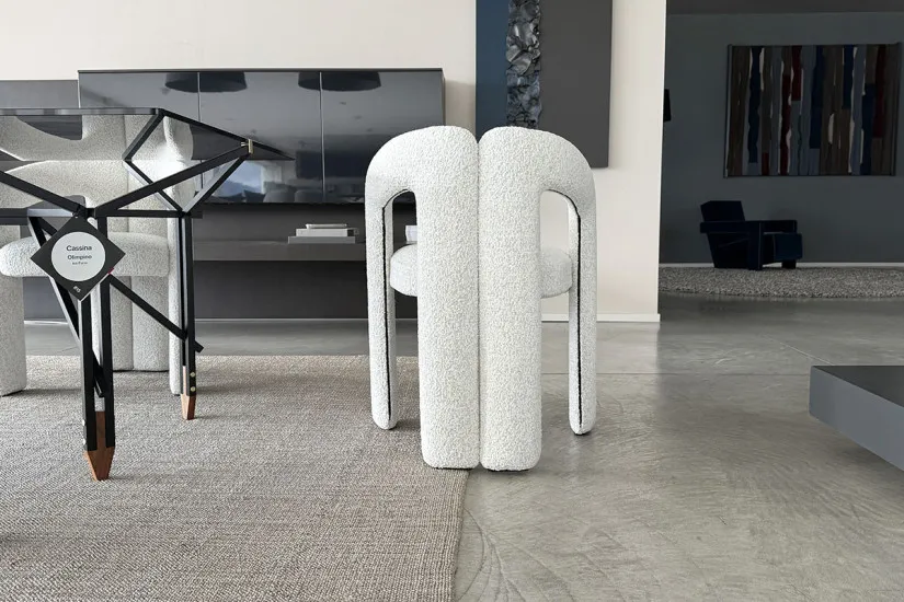 Chaise Dudet en tissu blanc (Offre Expo) Cassina - 3