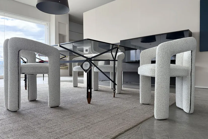 Chaise Dudet en tissu blanc (Offre Expo) Cassina - 5