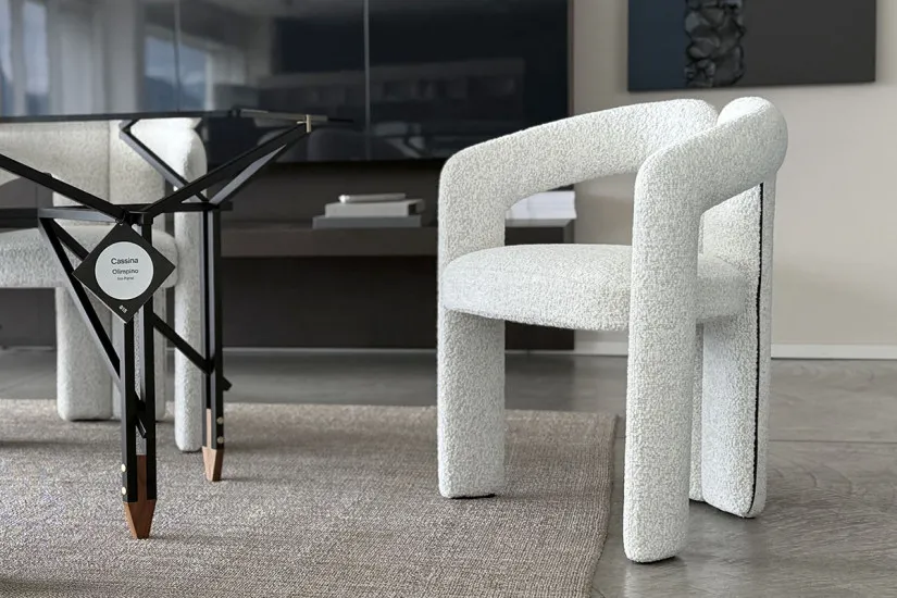 Chaise Dudet en tissu blanc (Offre Expo) Cassina - 7