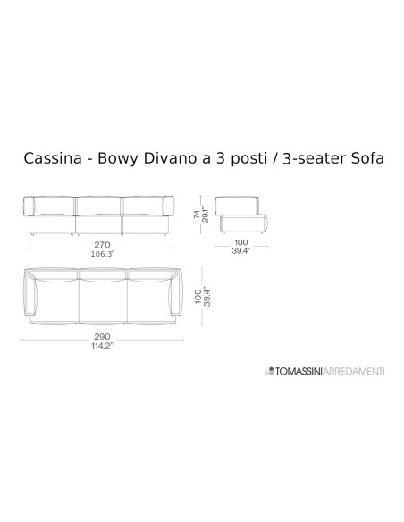 Canapé Bowy Cassina - 9