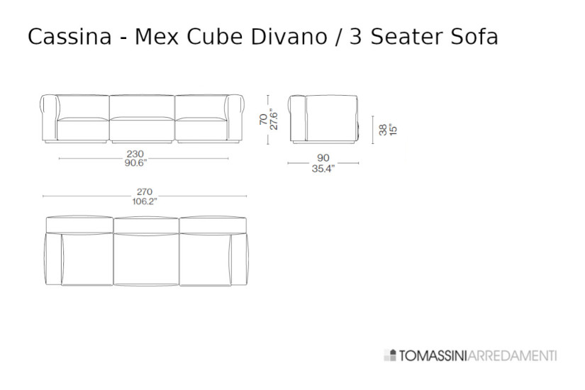 Canapé Mex Cube Cassina - 5