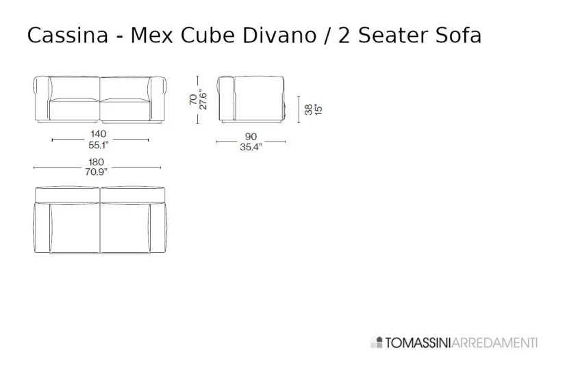 Mex Cube Sofa Cassina - 4