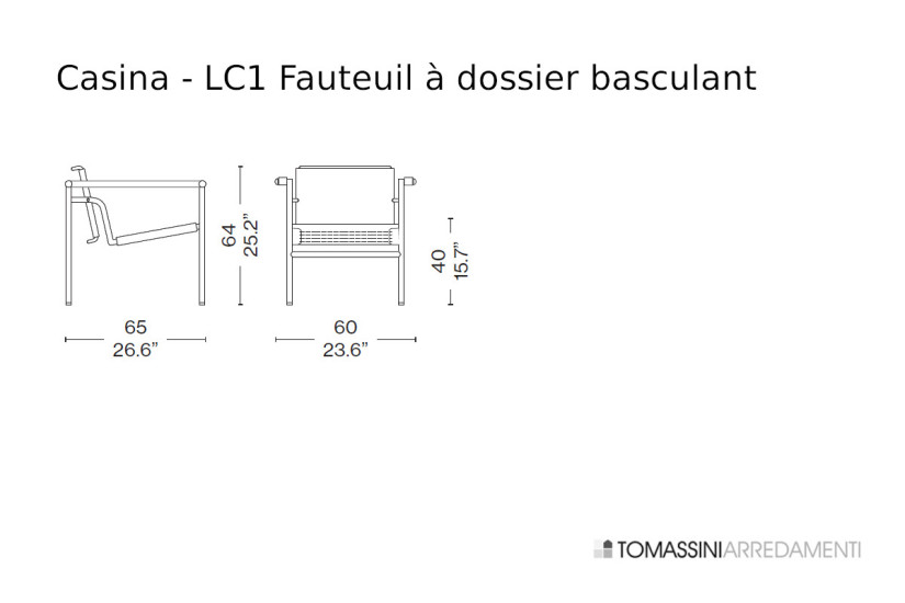 Poltrona LC1 Fauteuil à dossier basculant Cassina - 8
