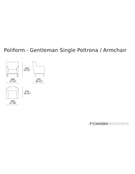 Fauteuil Gentleman Poliform - 8