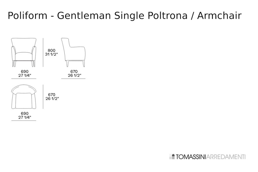 Poltrona Gentleman Poliform - 8