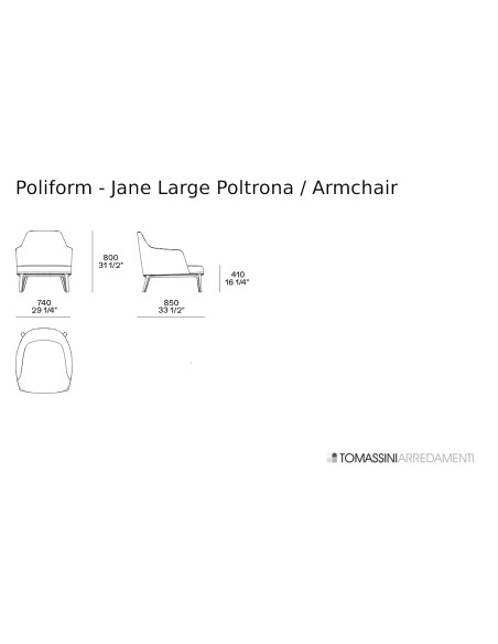 Fauteuil Jane Large Poliform - 4