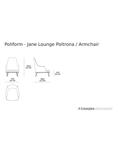 Poltrona Jane Lounge Poliform - 5