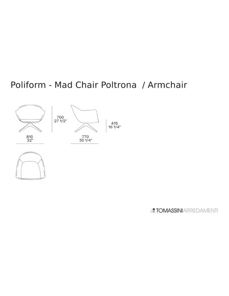 Fauteuil Mad Chair Poliform - 9
