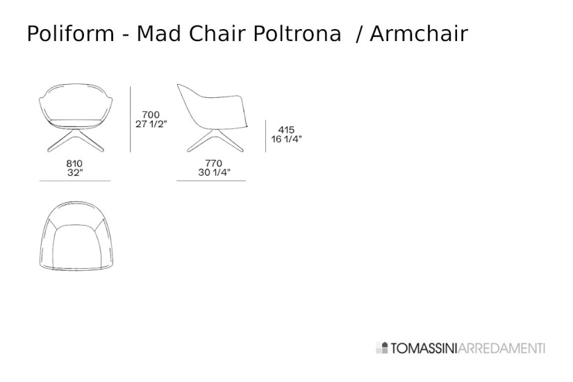 Fauteuil Mad Chair Poliform - 9