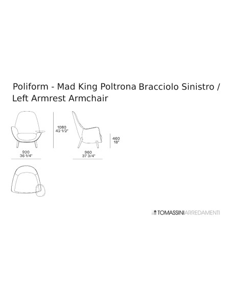 Fauteuil Mad King Poliform - 8