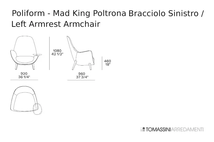 Mad King Armchair Poliform - 8