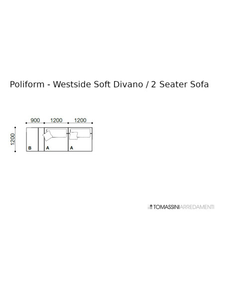 Canapé Westside Soft Poliform | Achats en Ligne