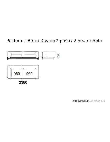 Canapé Brera Poliform | Achats en Ligne