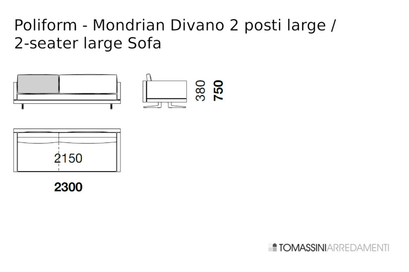 Canapé Mondrian Poliform - 9