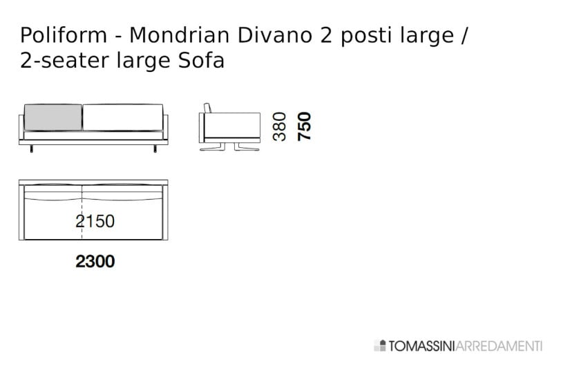 Mondrian Sofa Poliform - 9