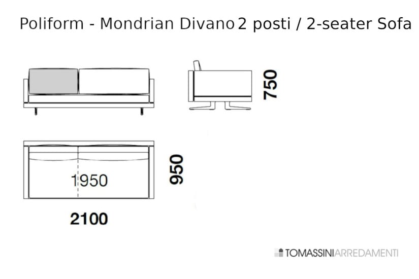 Mondrian Sofa Poliform - 8