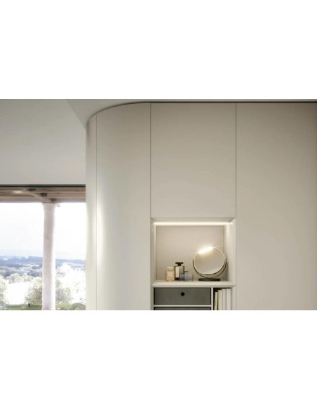 Alfa Curved Hinged Doors Wardrobe Novamobili - 3