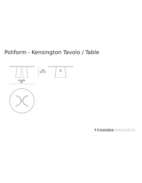 Table Kensington Poliform | Achats en Ligne