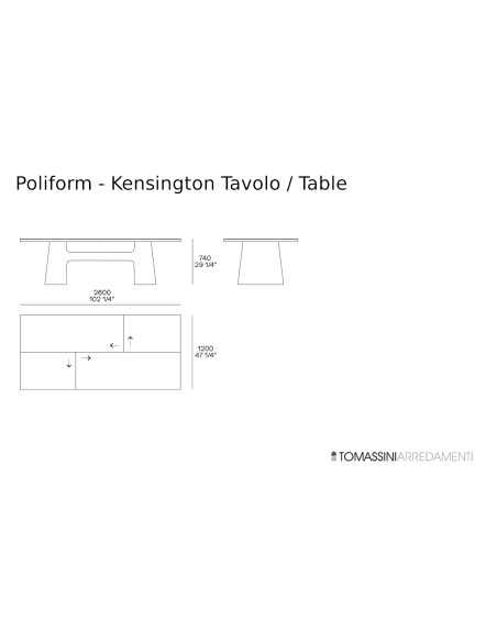 Table Kensington Poliform | Achats en Ligne