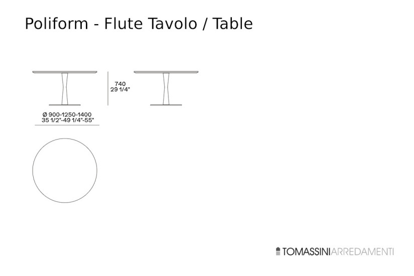 Table Flute Poliform - 6